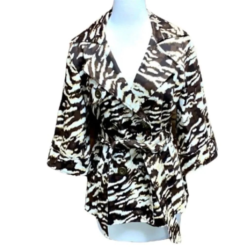 Appraisal Brown/Cream Double Breasted Trench